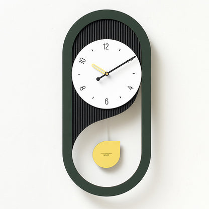 Pendulum Silent Long Wall Clock for Home Office