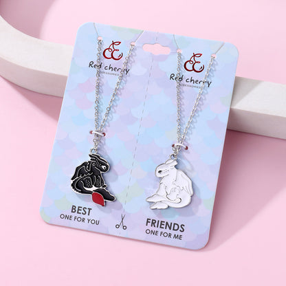 Cute Ghosts Best Friend Necklaces Gift Set for 2
