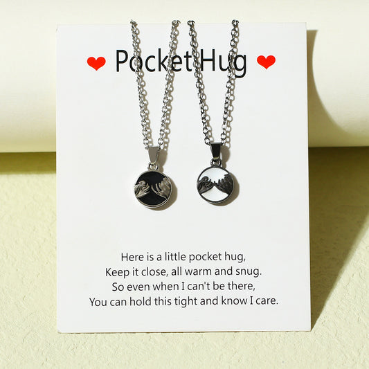Forever Holding Hands Necklaces Set for Couples