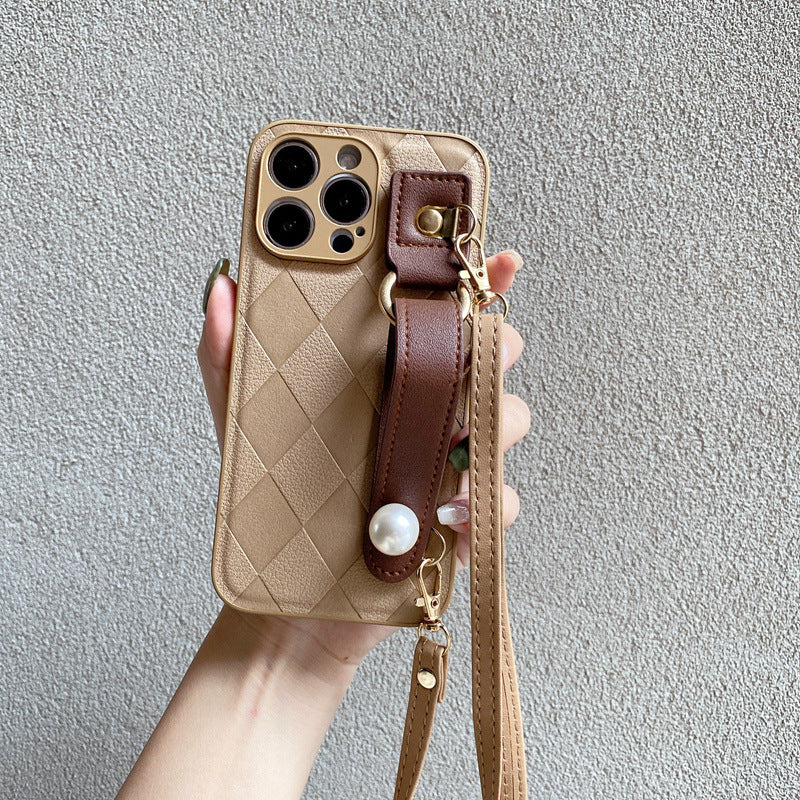 Adorable iPhone Cover with Wristband and Crossbody Strap