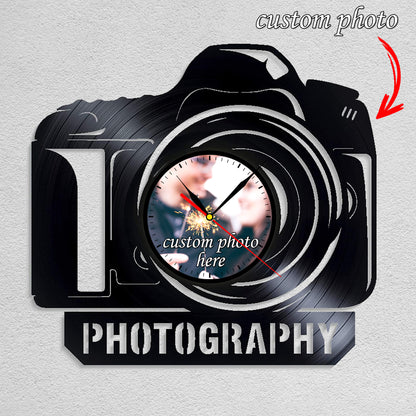 Gift for Photographer Personalized Photo Wall Clock