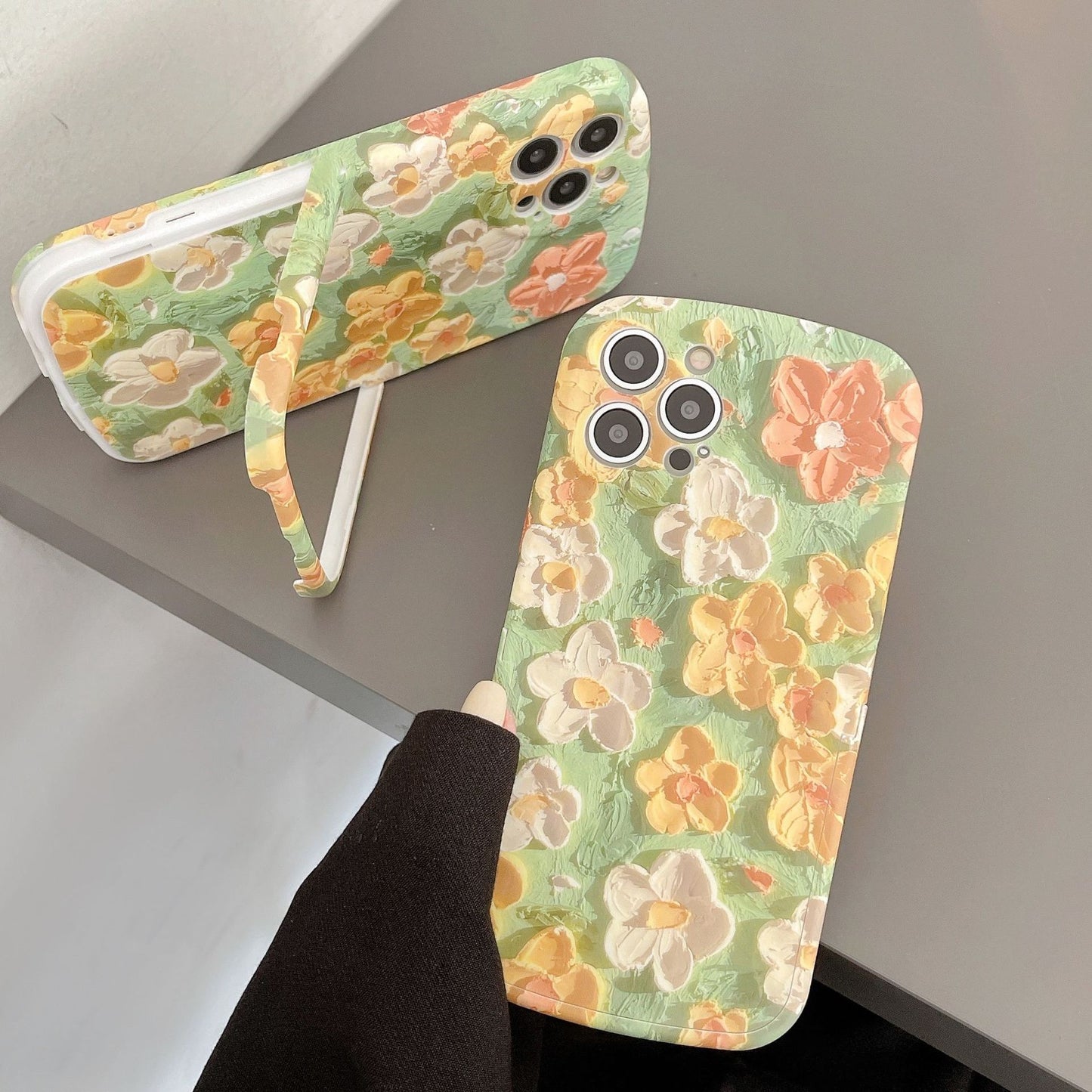 3D Painting Look iPhone Protective Cover with Stand