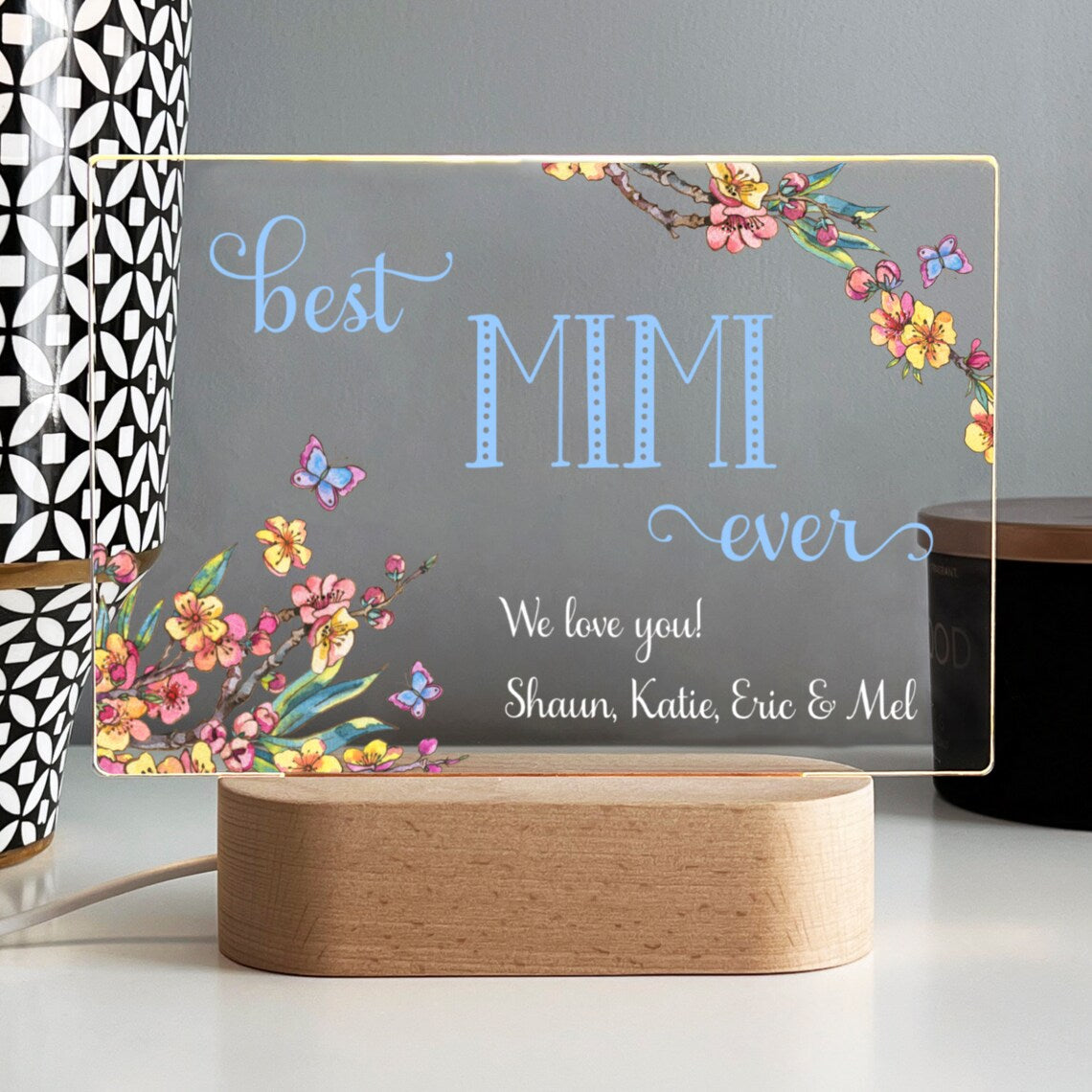 Loforay™ Personalized Acrylic Night Light Gift for Mom