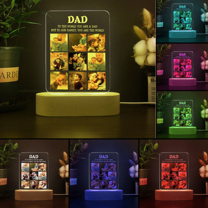 Loforay™ Personalized Family Photos Dad Bedroom Night Light