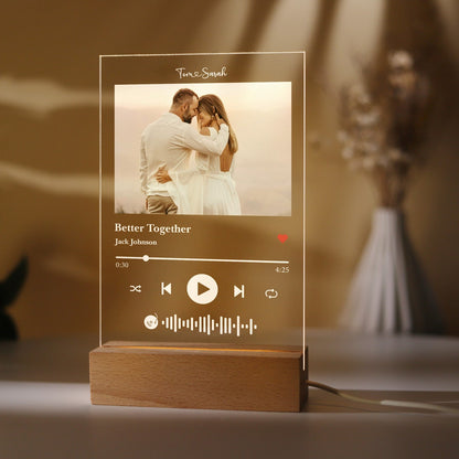 Loforay™ Custom Song Couples Photo Night Light