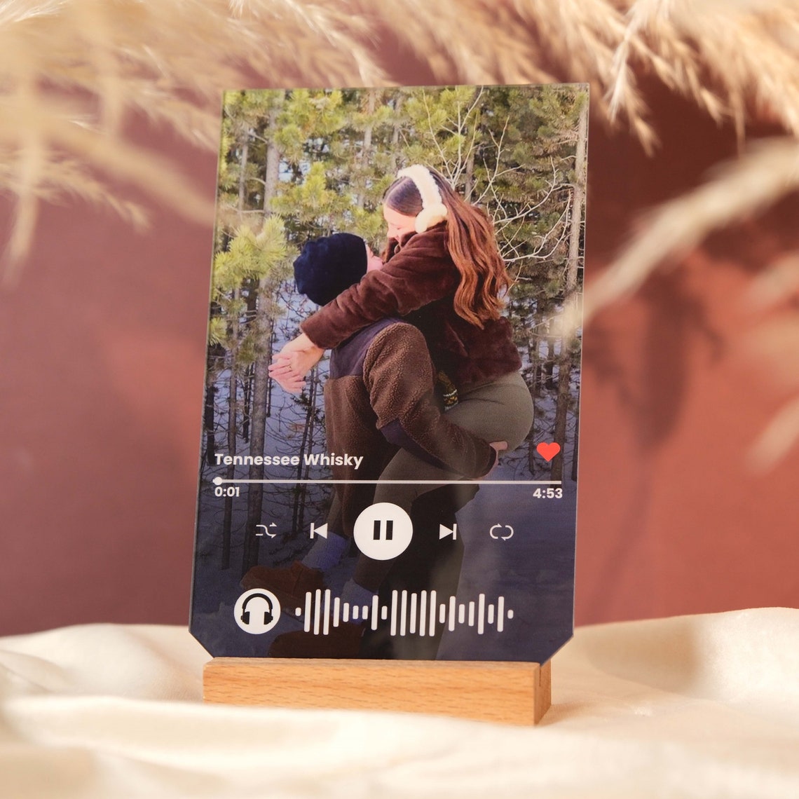 Loforay™ Personalized Couples Photo Favorite Song Night Light