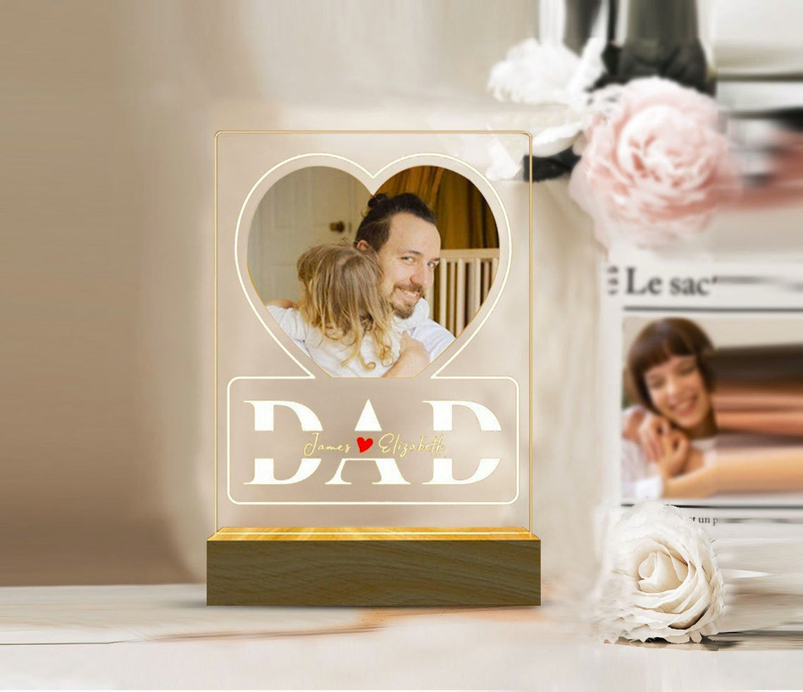 Loforay™ Photo Night Light Acrylic Lamp Gift for Dad