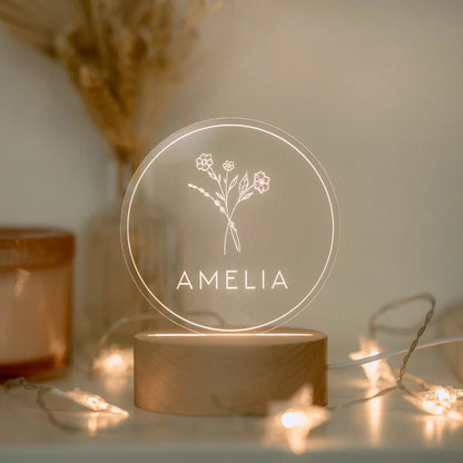 Kid's Bedroom Lamp with Custom Name