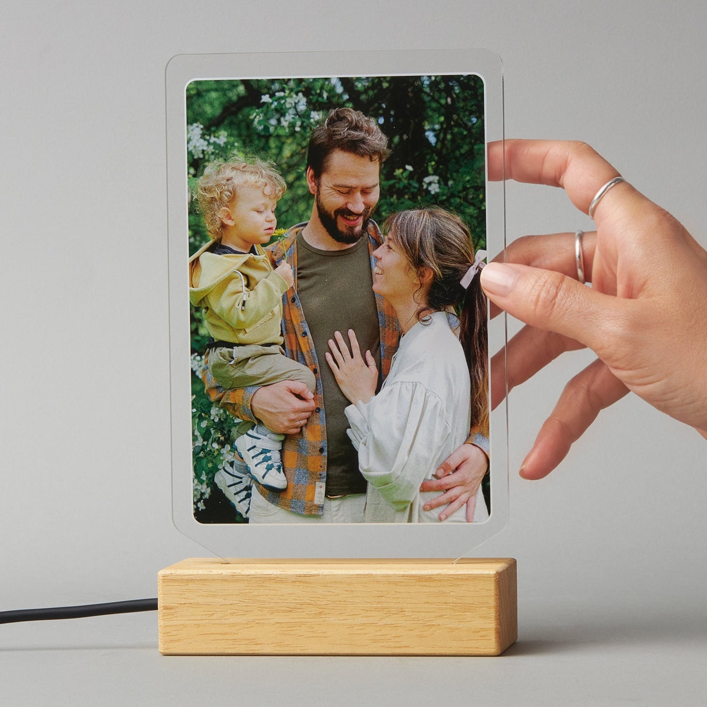 Personalized Couple's Photo Heart Shaped Lamp