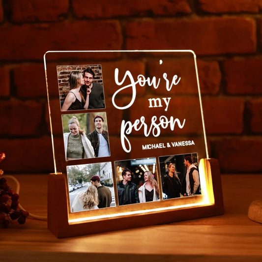 Custom Photos and Names Acrylic Lamp
