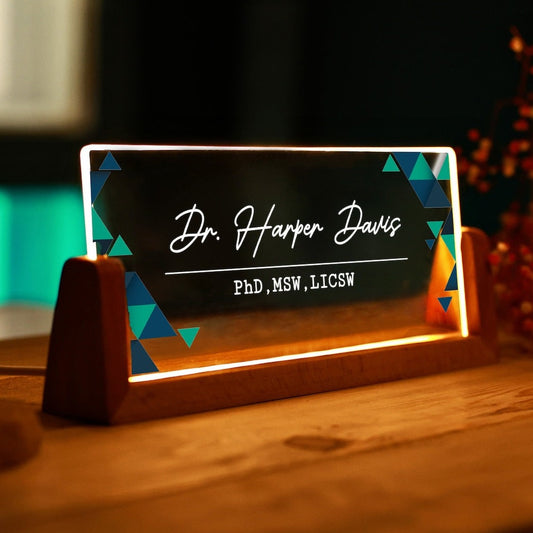 Custom Name Plate Led Lamp for Desk