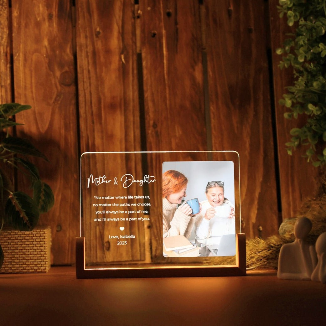 Mother and Son/Daughter Photo Print Lamp