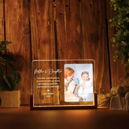 Mother and Son/Daughter Photo Print Lamp