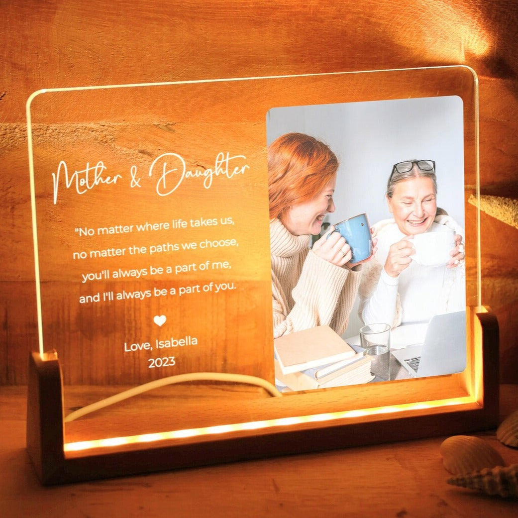 Mother and Son/Daughter Photo Print Lamp