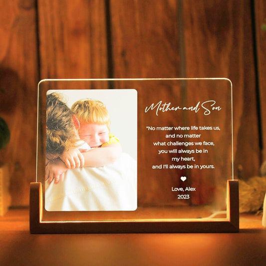 Mother and Son/Daughter Photo Print Lamp