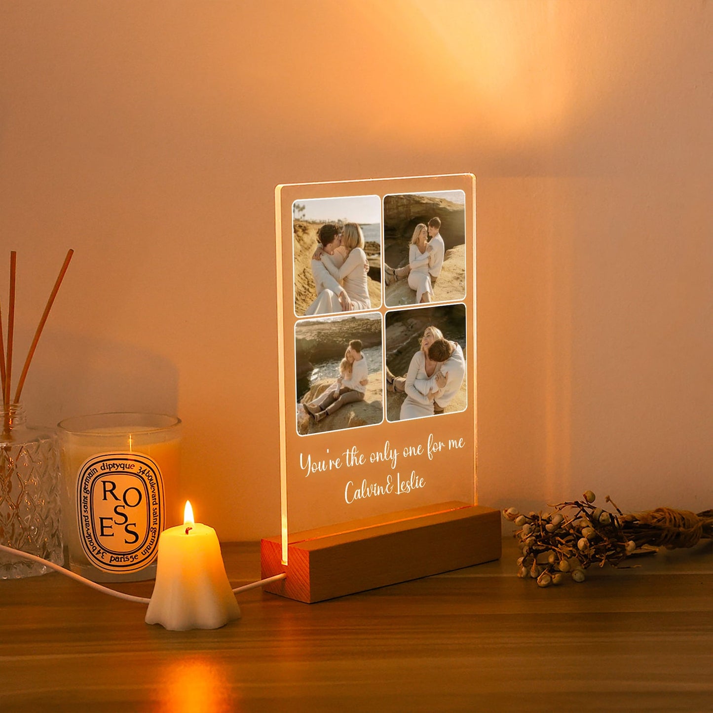 Personalized Couple's Photos Led Lamp