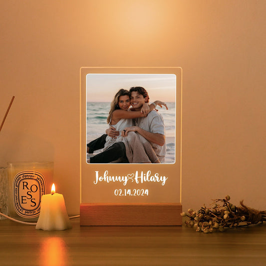 Couple's Custom Photo Acrylic Lamp