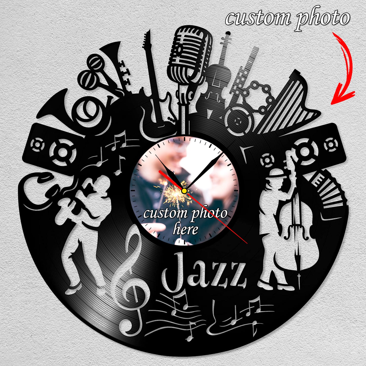 Gift for Jazz Music Lovers Clock Gift for Music Teacher