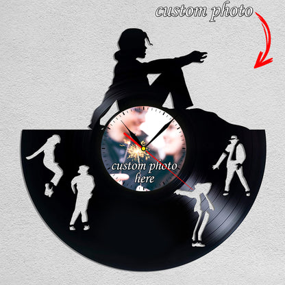 Gift for Dancer Personalized Photo Lp Record Wall Clock