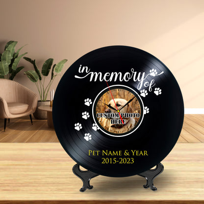 Personalized Memorial Gift for Pet Owner Photo Wall Clock Loforay.com