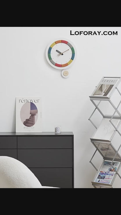 Cute Nordic Silent Wall Decorative Pendulum Clock