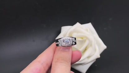 0.5 Carat Moissanite Diamond Ring for Men