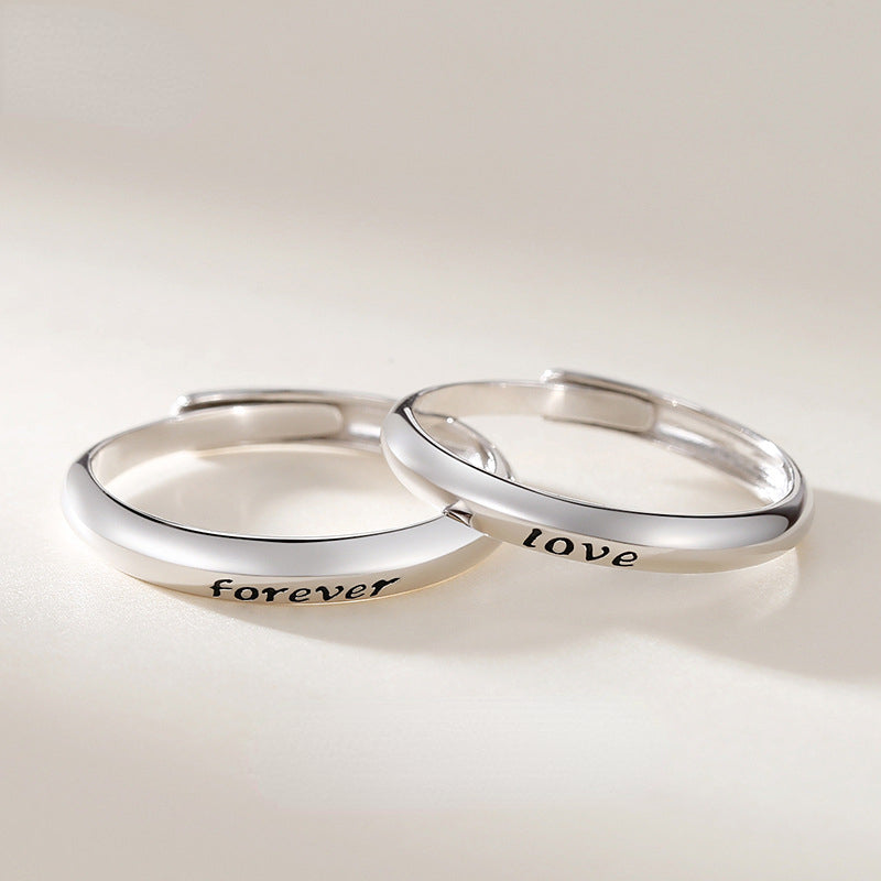 Personalized Forever Love Promise Rings for Couple