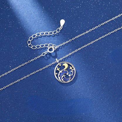 Sun and Moon Matching Couple Necklaces Jewelry Set