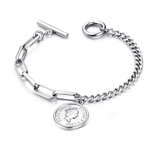 Coin Paperclip Bracelet