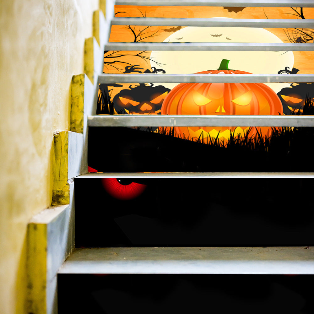 Halloween Decoration Pumpkin Sticker for Stairs