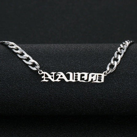 Customized Old English Name Jewelry For Him