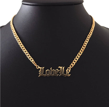 Customized Old English Name Jewelry For Him