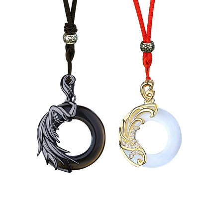 Angel and Demon Gf Bf Necklaces Set