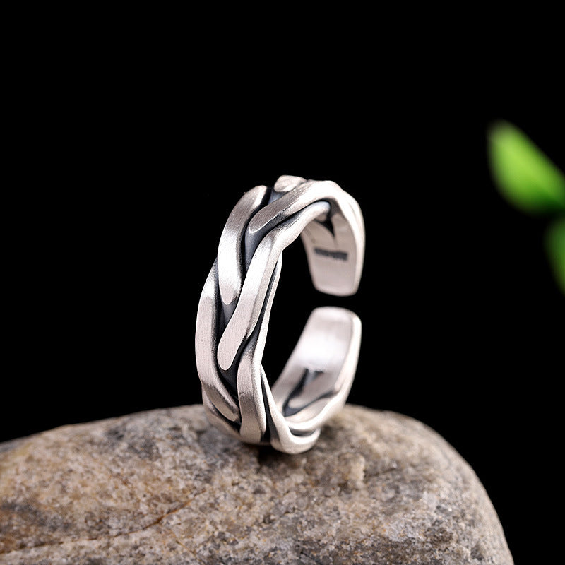 Braided Style Wedding Rings Set for two