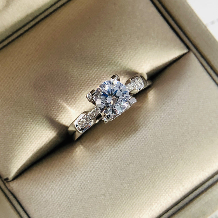 0.5 Carat Moissanite Diamond Ring for Women