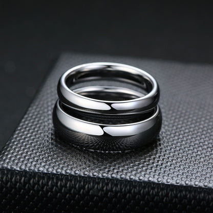 Custom Engravable Tungsten Couple Wedding Bands