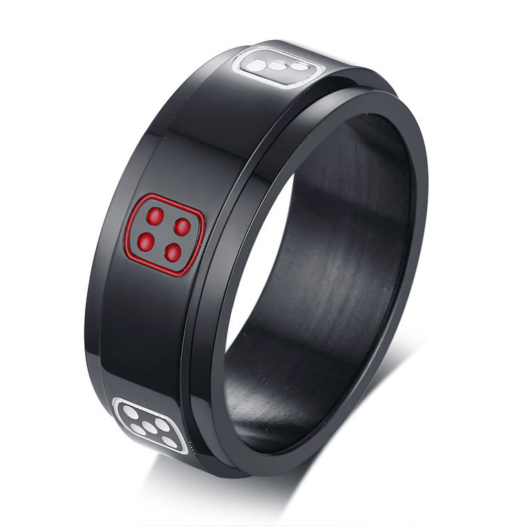 Custom Dice Fidget Spinner Ring for Men