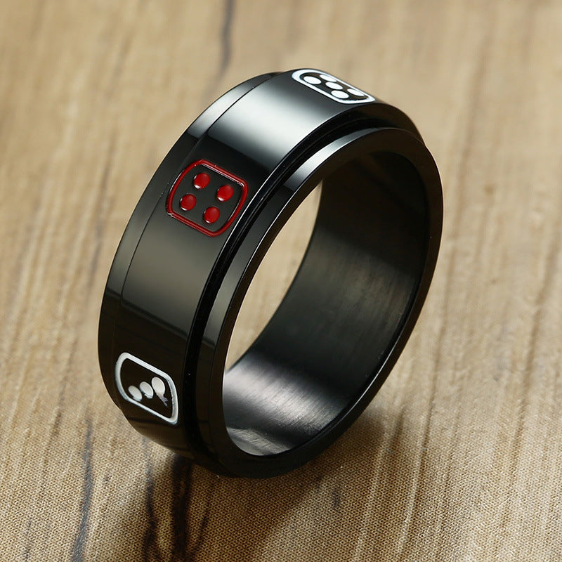 Custom Dice Fidget Spinner Ring for Men