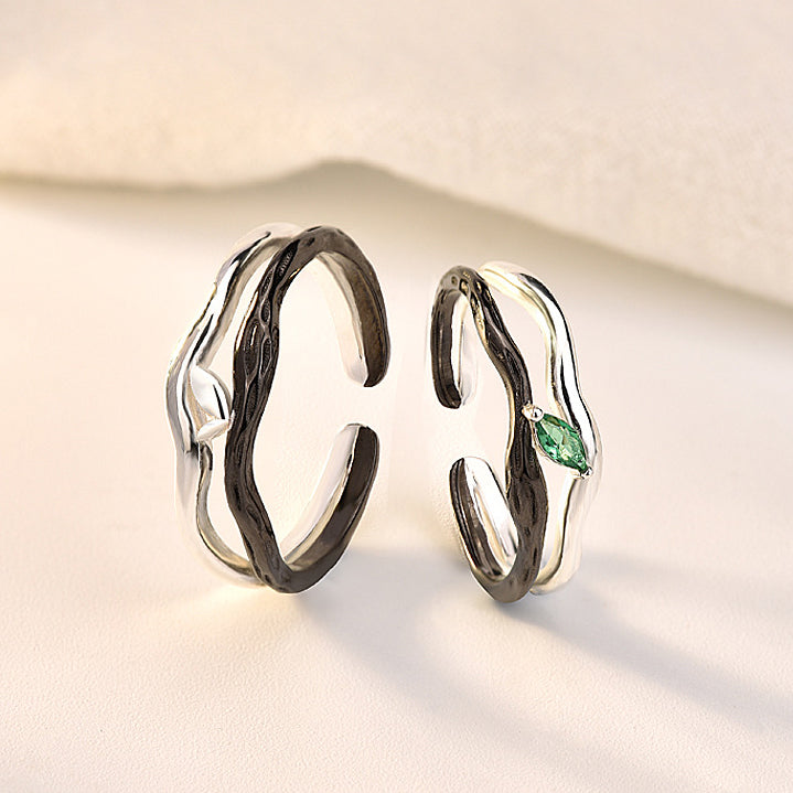 Two Tone Unique Matching Rings for Couples