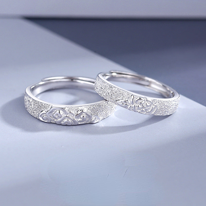 Matching Rose Wedding Bands with Names Engraved