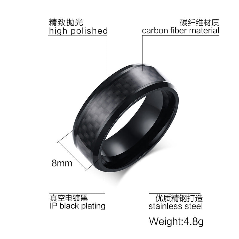 Custom Engraved Carbon Fiber Ring