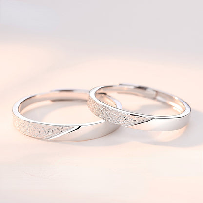 Engraved Matching Simple Wedding Rings Set