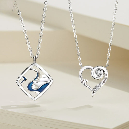 Matching Ocean Necklaces Set for Couples