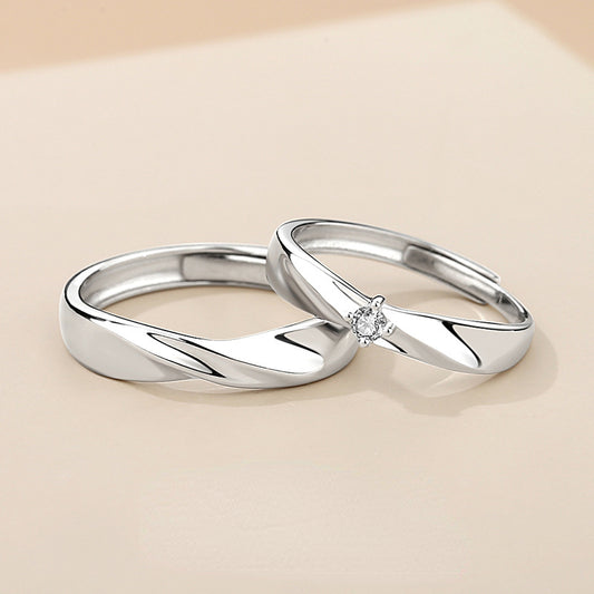 Engravable Matching Swirl Wedding Rings for Two