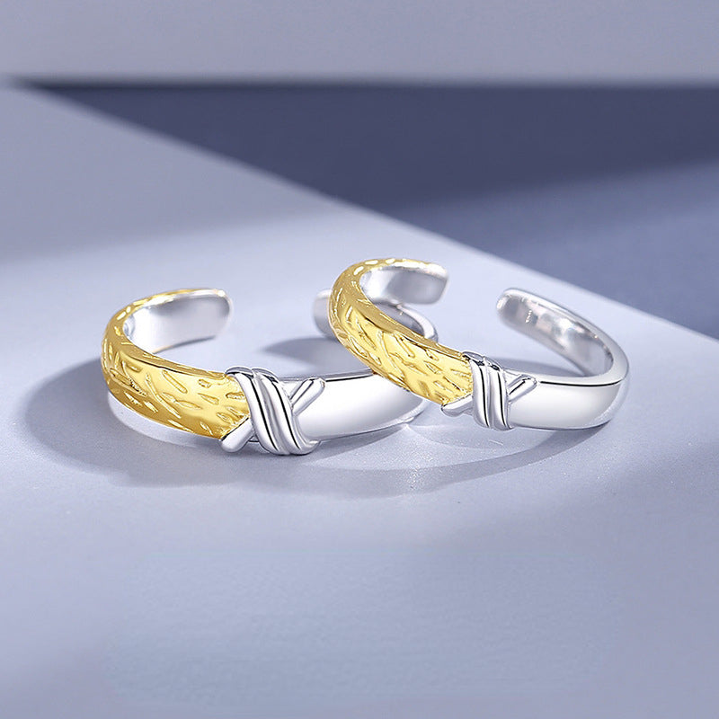 Custom Sterling Silver Wedding Rings Set
