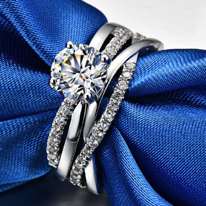 Custom 1 Carat Moissanite Diamond Vintage Ring