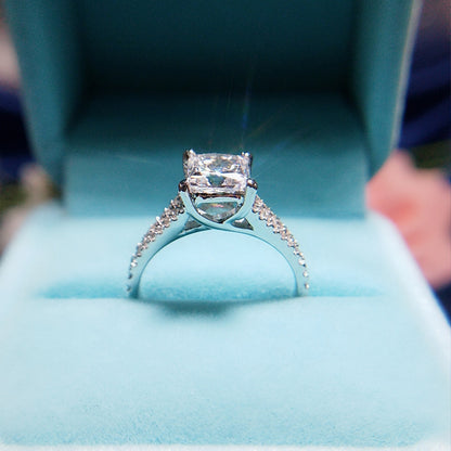 1.5 Carats Princess cut Moissanite Diamond Ring