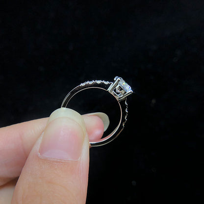 Custom Half Eternity 1 Carat Moissanite Ring