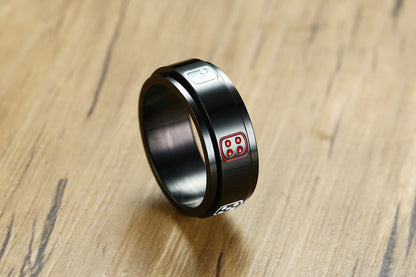 Custom Dice Fidget Spinner Ring for Men