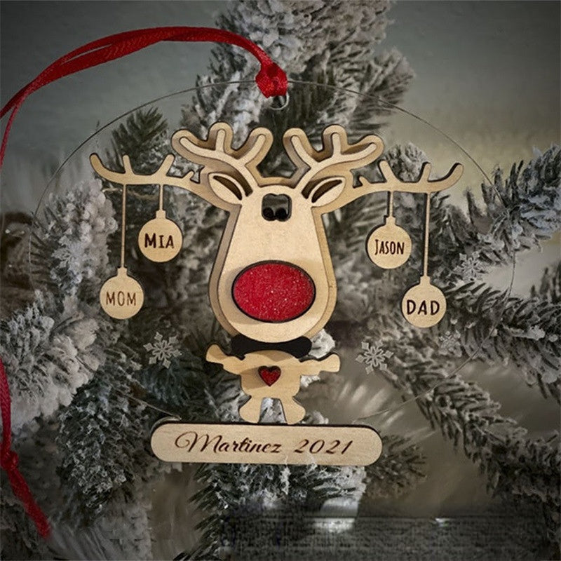 Custom Kids Names Christmas Tree Hanging Ornament